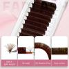 FADLASH Brown Lash Extensions Easy Fan Volume Lashes Colored Lash Extensions C Curl Volume Lash Extension 0.07 Self Fanning Eyelash Extensions (Dark Brown-0.07C, 8-14mm) view 4