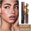 2PCS Peel Off Tattoo Eyebrow Gel, Long Lasting Waterproof Eyebrow Tattoo Makeup,Natural Elegant Eyebrow Tattoo Peel Off for Woman Girls - Light Brown view 2