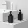 UUJOLY Foaming Soap Dispenser, 15oz Refillable Pump Bottle Plastic for Liquid Soap, Shampoo, Body Wash, 4 Pcs, Black view 2