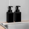 UUJOLY Foaming Soap Dispenser, 15oz Refillable Pump Bottle Plastic for Liquid Soap, Shampoo, Body Wash, 4 Pcs, Black view 4