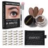 Eyebrow Stamp Stencil Kit for Beginner - Simpout Eye Brow Stamping Kit, Brow Stamp Trio Kit, 29 Brow Stencils, Brow Eyebrow Kit with Sponge Applicator, Waterproof Eyebrow Kit (E05 Dark Brown) view 1