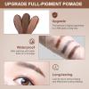 Eyebrow Stamp Stencil Kit for Beginner - Simpout Eye Brow Stamping Kit, Brow Stamp Trio Kit, 29 Brow Stencils, Brow Eyebrow Kit with Sponge Applicator, Waterproof Eyebrow Kit (E05 Dark Brown) view 4