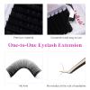 Eyelash Extension Mixed Tray D Curl Lash Extensions 13-16mm Premium Silk Classic Lash Extensions Matte Black Professional Eyelashes Extension Semi Permanent Eyelashes (0.20-D, 13-16mm) view 2