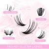 Cluster Lashes 40D D Curl Large Tray Individual Lashes DIY Eyelash Extension Supplies 0.07 Matte Black Lash Clusters Wispy Eyelash Clusters Resuale (40-0.07D, 16mm) view 2