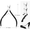 4 Packs Cuticle Nipper, Premium Stainless Steel Cuticle Trimmer for Manicure & Pedicure at Home/Spa/Salon [Black] view 2