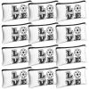 12 Pieces Soccer Makeup Bag Cosmetic Bag with Words Soccer Travel Storage Portable Storage Case Toiletry Accessories with Zippers for Players Teams Women Girls view 1