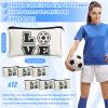12 Pieces Soccer Makeup Bag Cosmetic Bag with Words Soccer Travel Storage Portable Storage Case Toiletry Accessories with Zippers for Players Teams Women Girls view 2
