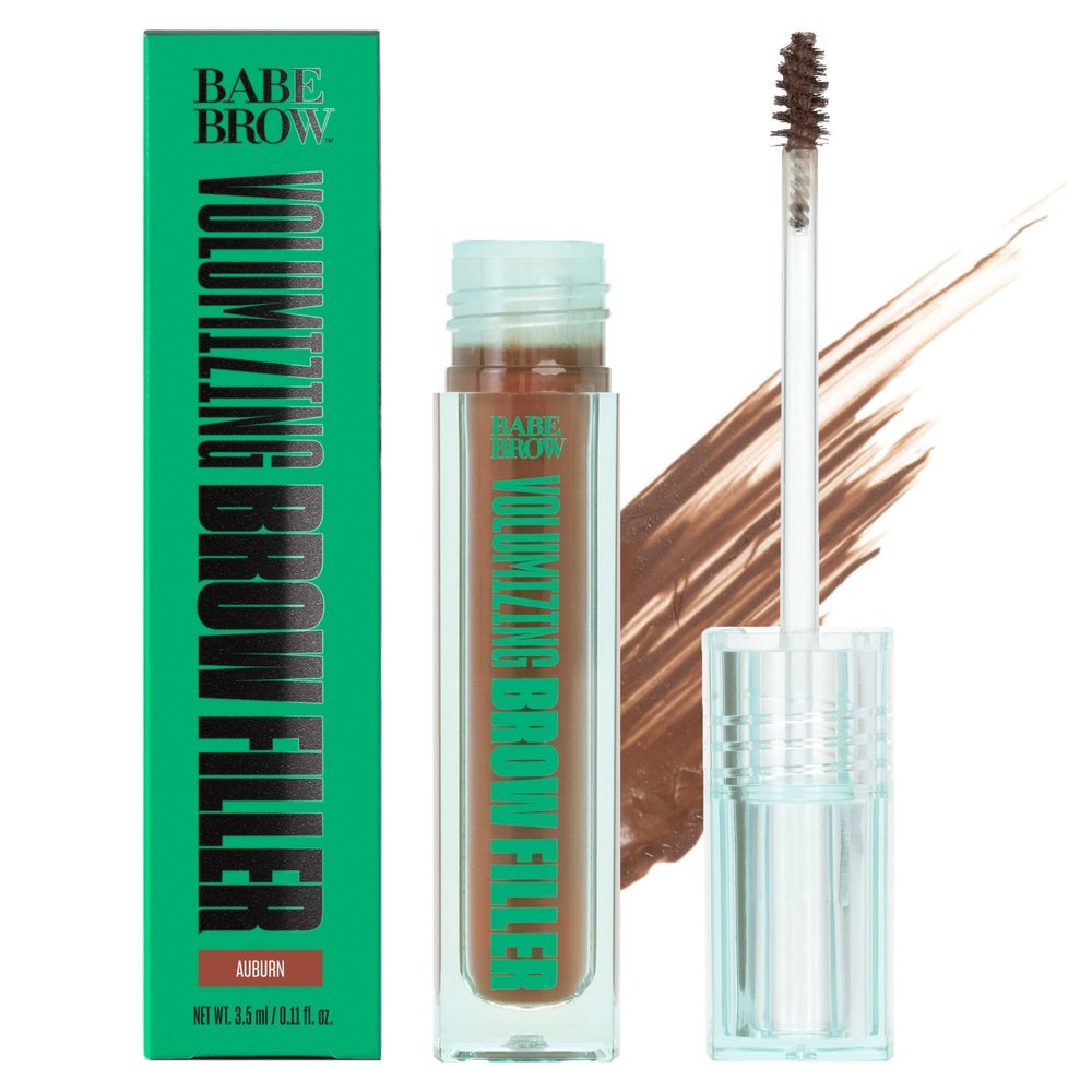 Babe Original Volumizing Eyebrow Filler For Thicker Brows - Tinted Brow Gel with Peptides & Biotin, Smudge Resistant Brow Mascara, Auburn