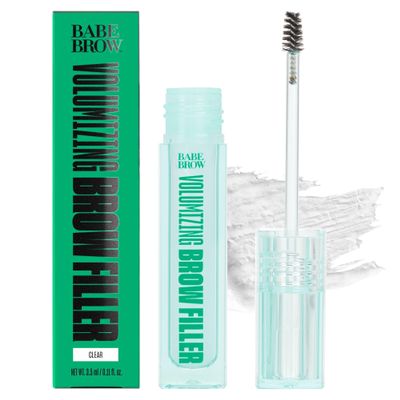 Babe Original Volumizing Eyebrow Filler For Thicker Brows - Tinted Brow Gel with Peptides & Biotin, Smudge Resistant Brow Mascara, Clear