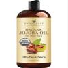Handcraft Blends USDA Organic Jojoba Oil | Cold-Pressed | 16 Fl Oz | 100% Pure & Natural | for Hair, Skin & Face | Premium Grade Carrier Oil | for Massage & Aromatherapy | Hexane-Free view 1