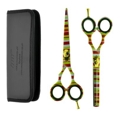 Hairdressing Cutting Scissors Barber and Thinning Salon Shears Set Case 6 inch