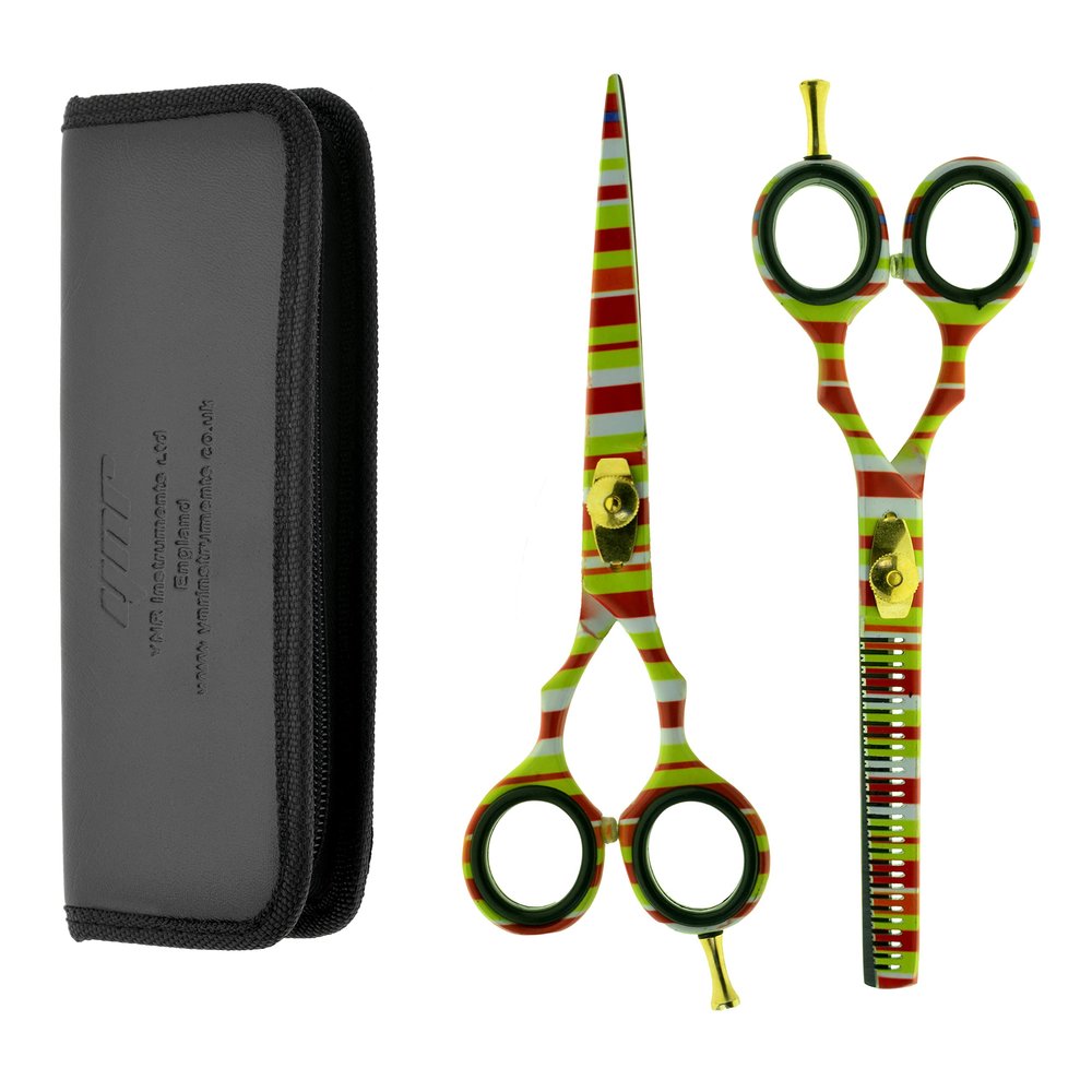 Hairdressing Cutting Scissors Barber and Thinning Salon Shears Set Case 6 inch