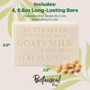 Australian Botanical Soap 6.5 OZ Pack of 4, Goat Milk Soap Bars with Soya Bean Oil, Enriched with Organic Shea Butter, Suitable for All Skin Types view 4