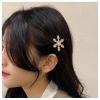 Iaceble Boho Snowflake Hair Clip Barrette Gold Crystal Hairpin Head Clips Weddings Bridal Hair Barrette Christmas Snow Cz Hair Pins Accessories for Women and Girl Headdress view 2