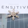 Iaceble Boho Snowflake Hair Clip Barrette Gold Crystal Hairpin Head Clips Weddings Bridal Hair Barrette Christmas Snow Cz Hair Pins Accessories for Women and Girl Headdress view 3
