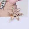 Iaceble Boho Snowflake Hair Clip Barrette Gold Crystal Hairpin Head Clips Weddings Bridal Hair Barrette Christmas Snow Cz Hair Pins Accessories for Women and Girl Headdress view 4