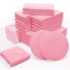 360+1 Count Compressed Facial Sponges, Luxiv Round Face Sponge Professional Compressed Makeup Removal Sponges for Estheticians Wash Face Sponge Compress Exfoliating Spa Pads with Portable Case (Pink) view 1