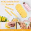 360+1 Count Compressed Facial Sponges, Luxiv Round Face Sponge Professional Compressed Makeup Removal Sponges for Estheticians Wash Face Sponge Compress Exfoliating Spa Pads With Portable Case view 4
