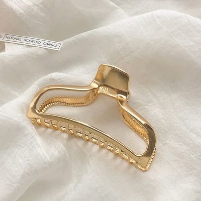 2022 New Women Elegant Gold Hollow Geometric Metal Hair Claw Vintage Hair Clips Headband Hairpin Hair Crab Hair Accessories (Color : 33)