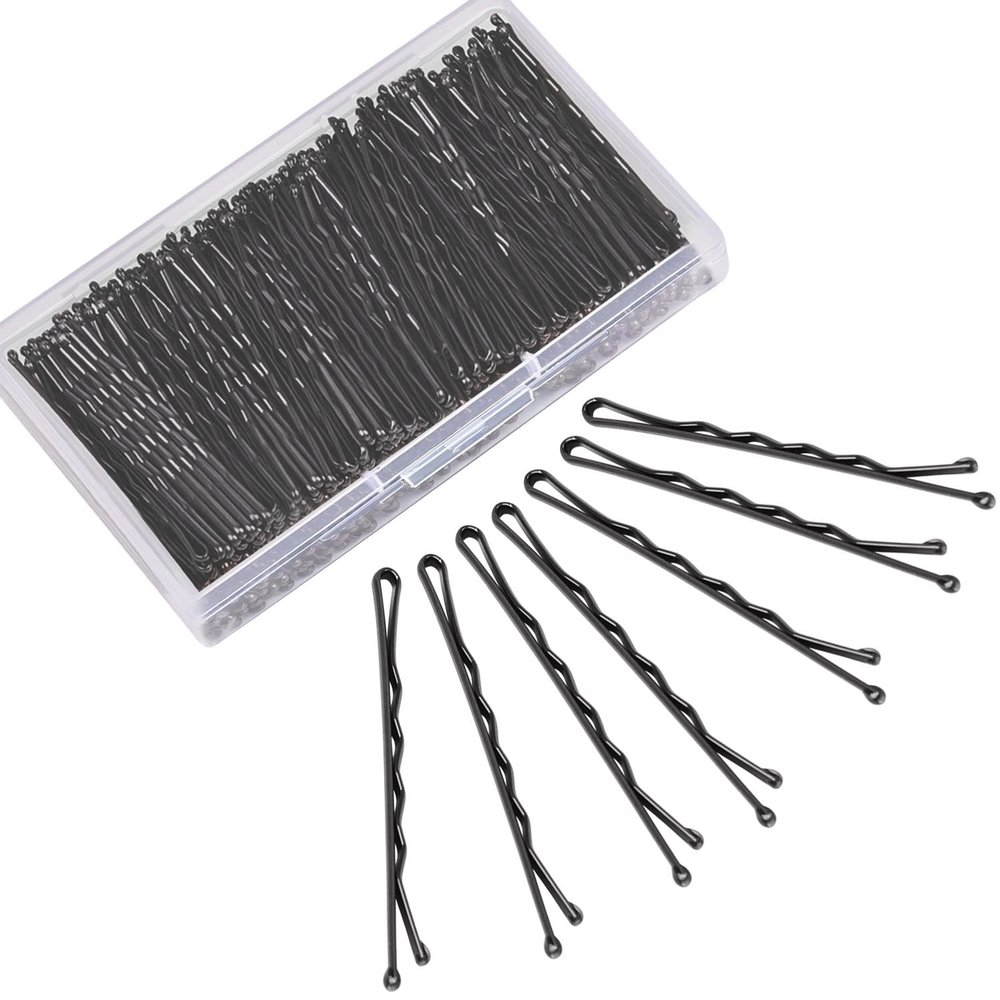 240 Pcs Bobby Pins Black, MORGLES 2.2 Inches Bobby Hair Pins for All Hair with Box