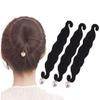 3 Pcs Magic Hair Bun Maker Black Foam Sponge Buns Shaper with Pearl Pendant Sponge Bun Twister Shaper Hair Donuts Deft Bun Maker Chignon Maker Ballet Bun Maker for Women Girls view 1