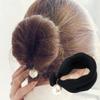 3 Pcs Magic Hair Bun Maker Black Foam Sponge Buns Shaper with Pearl Pendant Sponge Bun Twister Shaper Hair Donuts Deft Bun Maker Chignon Maker Ballet Bun Maker for Women Girls view 2