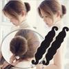 3 Pcs Magic Hair Bun Maker Black Foam Sponge Buns Shaper with Pearl Pendant Sponge Bun Twister Shaper Hair Donuts Deft Bun Maker Chignon Maker Ballet Bun Maker for Women Girls view 3