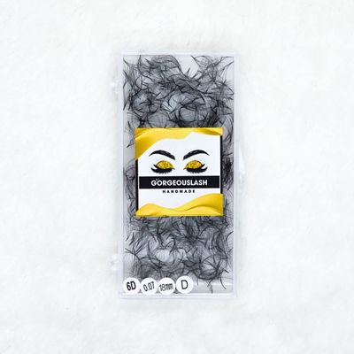 1000 Premade Lash Fans. 10D, 8D, 7D, 6D, 5D, 4D, 3D. Eyelash extensions, Handmade! (6D Curl D - 1000 Fans, 18mm)