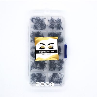 1000 Premade Lash Fans. 10D, 8D, 7D, 6D, 5D, 4D, 3D. Eyelash extensions, Handmade! (8D Curl C - 1000 Fans, 08mm)