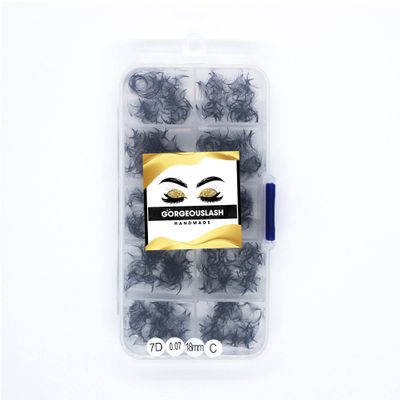 1000 Premade Lash Fans. 10D, 8D, 7D, 6D, 5D, 4D, 3D. Eyelash extensions, Handmade! (7D Curl C - 1000 Fans, 18mm)