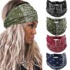 Acenail Wide Headbands Women Knotted Turban Headband Elastic Non Slip Hairbands Floral Workout Headbands Yoga Cotton Hair Scarfs Boho Head Wraps Fashion Hair Accessories for Women 4Pcs(Bohemian) view 1
