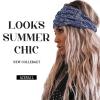 Acenail Wide Headbands Women Knotted Turban Headband Elastic Non Slip Hairbands Floral Workout Headbands Yoga Cotton Hair Scarfs Boho Head Wraps Fashion Hair Accessories for Women 4Pcs(Bohemian) view 4
