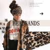 Acenail Wide Headbands Women Knotted Turban Headband Elastic Non Slip Hairbands Boho Head Wraps Workout Leopard Yoga Cotton Hair Scarfs Fashion Hair Accessories for Women 4Pcs (Leopard) view 3