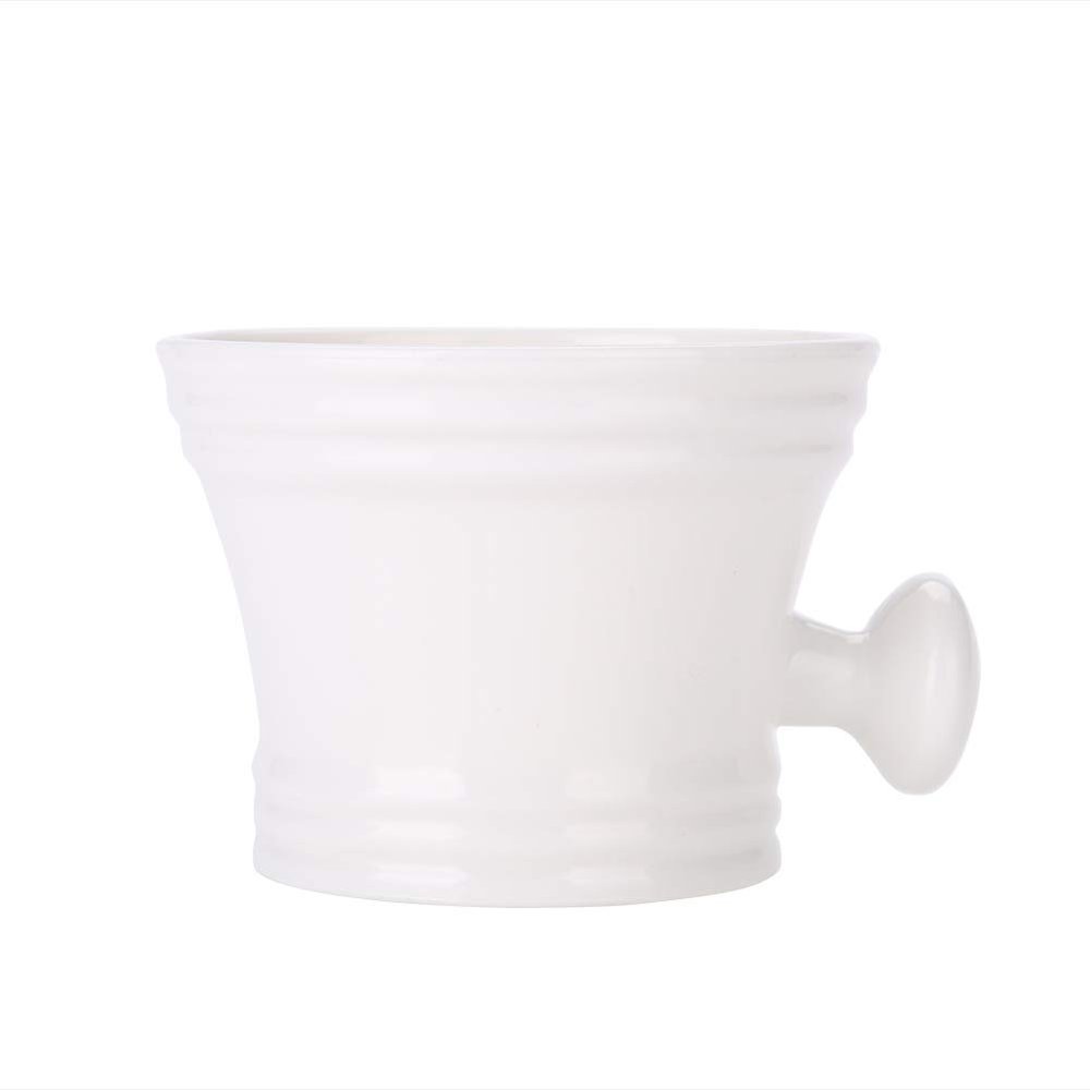 Dioche Shaving Soap Bowl, Shaving Mug for Shave Cream and Soap, Plastic Shaving Soap Bowl Foam Shaving Soap Cream Bowl Men Shaving Bowl(White)