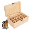 15 Slot Wooden Essential Oil Storage Box Case, Essential Oil Box, Pine Anti Sunlight Essential Oil Storage Case for Home Beauty Center view 1