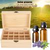 15 Slot Wooden Essential Oil Storage Box Case, Essential Oil Box, Pine Anti Sunlight Essential Oil Storage Case for Home Beauty Center view 3