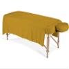 100% Egyptian Cotton 3-Piece Egyptian Cotton Massage Table Sheet Set - Premium Facial Bed Cover - Includes Flat and Fitted Sheets with Face Cradle Cover - Golden view 1