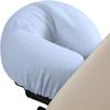 100% Egyptian Cotton 3-Piece Egyptian Cotton Massage Table Sheet Set - Premium Facial Bed Cover - Includes Flat and Fitted Sheets with Face Cradle Cover - Light Blue view 3