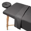 100% Egyptian Cotton 3-Piece Egyptian Cotton Massage Table Sheet Set - Premium Facial Bed Cover - Includes Flat and Fitted Sheets with Face Cradle Cover - Dark Grey view 2