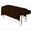 100% Egyptian Cotton 3-Piece Egyptian Cotton Massage Table Sheet Set - Premium Facial Bed Cover - Includes Flat and Fitted Sheets with Face Cradle Cover - Chocolate view 1