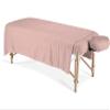 100% Egyptian Cotton 3-Piece Egyptian Cotton Massage Table Sheet Set - Premium Facial Bed Cover - Includes Flat and Fitted Sheets with Face Cradle Cover - Blush view 1