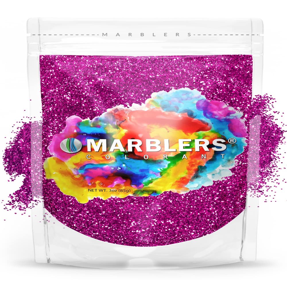 MARBLERS Twinkle Glitter [Hot Plum] 3oz (85g) | Fine | Non-Toxic, Vegan, Cruelty-Free | Face, Body, Eyeshadow, Hair, Festival, Party Makeup | Nail Art, Polish | Resin, Tumbler, Slime, Craft