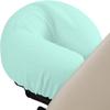 100% Egyptian Cotton 3-Piece Egyptian Cotton Massage Table Sheet Set - Premium Facial Bed Cover - Includes Flat and Fitted Sheets with Face Cradle Cover - Aqua Blue view 3