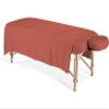 100% Egyptian Cotton 3-Piece Egyptian Cotton Massage Table Sheet Set - Premium Facial Bed Cover - Includes Flat and Fitted Sheets with Face Cradle Cover - Brick Red view 1
