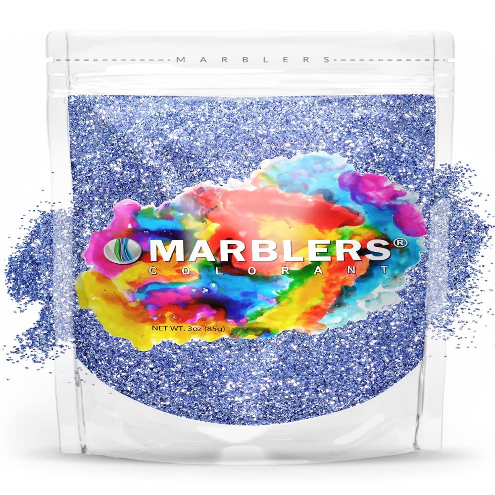 MARBLERS Twinkle Glitter [ICY Blue] 3oz (85g) | Fine | Non-Toxic, Vegan, Cruelty-Free | Face, Body, Eyeshadow, Hair, Festival, Party Makeup | Nail Art, Polish | Resin, Tumbler, Slime, Craft