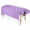 100% Egyptian Cotton 3-Piece Egyptian Cotton Massage Table Sheet Set - Premium Facial Bed Cover - Includes Flat and Fitted Sheets with Face Cradle Cover - Lilac view 1