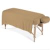 100% Egyptian Cotton 3-Piece Egyptian Cotton Massage Table Sheet Set - Premium Facial Bed Cover - Includes Flat and Fitted Sheets with Face Cradle Cover - Taupe view 1