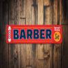 Barber Sign, Barber Shop Sign, Barber Shop Decor, Barber Gift, Barber Pole Sign, Barber Pole Decor, Barber Decor-Wall Art Decor Metal Sign Barbers 6x16 inch view 1