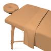 100% Egyptian Cotton 3-Piece Egyptian Cotton Massage Table Sheet Set - Premium Facial Bed Cover - Includes Flat and Fitted Sheets with Face Cradle Cover - Sand view 2