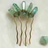Raw Crystal Color Bridal Comb, Crystal Hairpin, Crystal Hair Accessories, Wedding Gift (Color : 1) view 1